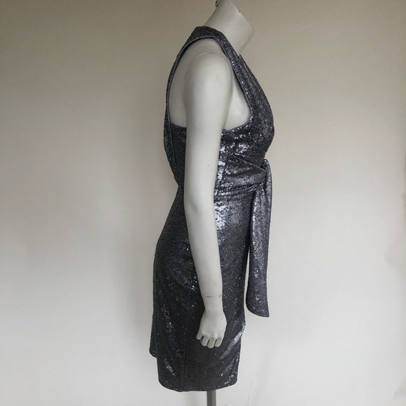 NWT: HARLYN Plunge Neck Sequins Racerback Dress - Picture 2 of 11